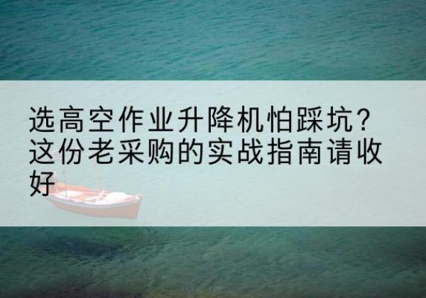 尼勒克高空作业升降机厂家推荐-选高空作业升降机怕踩坑？这份老采购的实战指南请收好