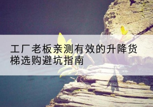 尼勒克升降货梯怎么选-工厂老板亲测有效的升降货梯选购避坑指南